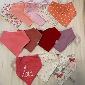 Set of baby bandana bibs